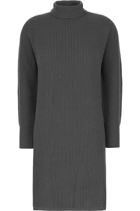 Max Mara Studio for Women Max Mara Studio Dark Grey Wool Blend Sweater Dress