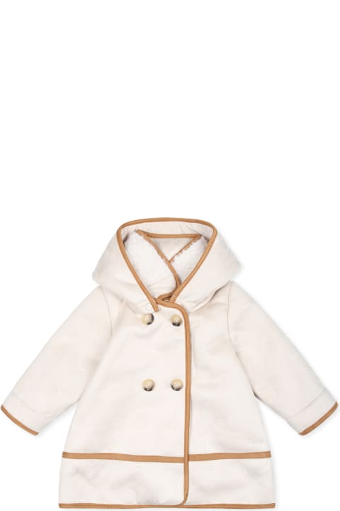 Chloé Coats & Jackets for Baby Girls Chloé Beige Coat For Baby Girl With Logo