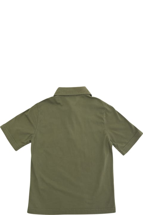 Aspesi T-Shirts & Polo Shirts for Boys Aspesi Olive Green Polo T-shirt In Cotton Boy