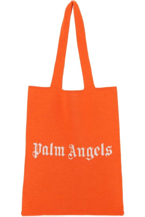 ウィメンズ Palm Angelsのトートバッグ Palm Angels Orange Wool Blend Shopping Bag
