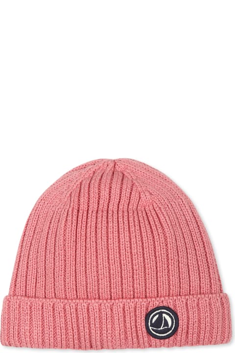 Accessories & Gifts for Baby Girls Petit Bateau Pink Hat For Baby Girl With Logo