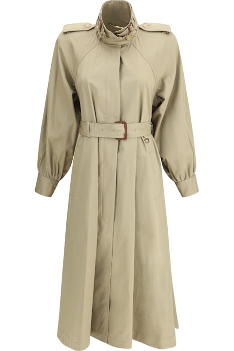 Chloé Clothing for Women Chloé Cotton Gabardine Long Trench Coat