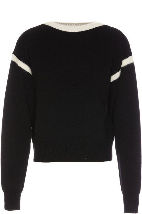 Saint Laurent Sweaters for Men Saint Laurent Crewneck Long-sleeved Knitted Jumper