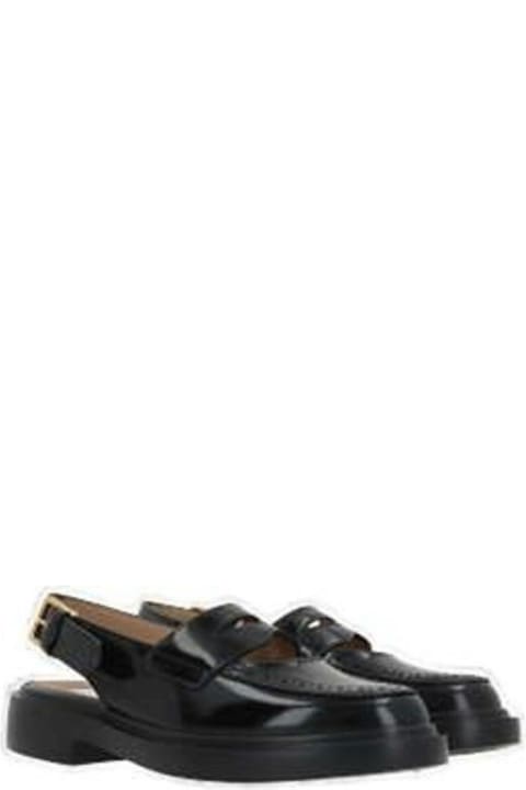 Thom Browne Flat Shoes for Women Thom Browne Cut Out Detailed Slingback Penny Loafers