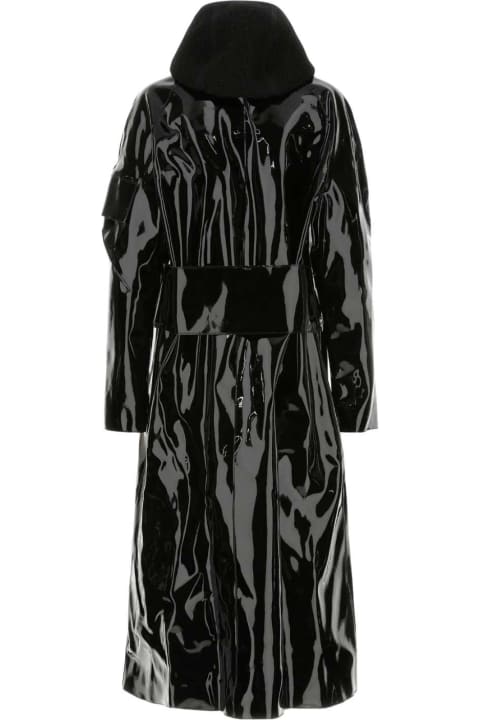 Coats & Jackets for Women 1017 ALYX 9SM Black Fabric Paint Rain Coat