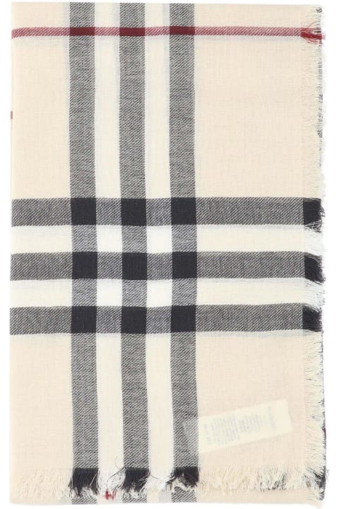 Burberry Scarves & Wraps for Men Burberry Check Printed Frayed-edge Scarf