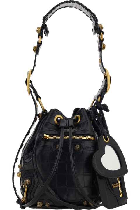 【BALENCIAGA】LE CAGOLE XS BUCKET BAG Balenciaga Le Cagole XS Bucket Bag BB Monogram Denim | Saks