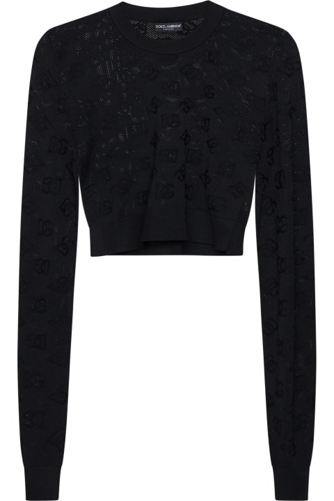 Sweaters for Women Dolce & Gabbana Jacquard Logo Jersey