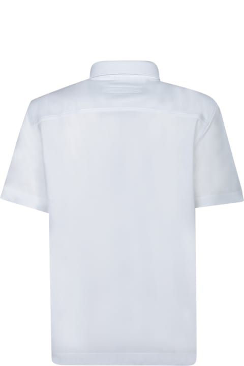 Zegna Topwear for Men Zegna White Cotton Piquet Polo Shirt