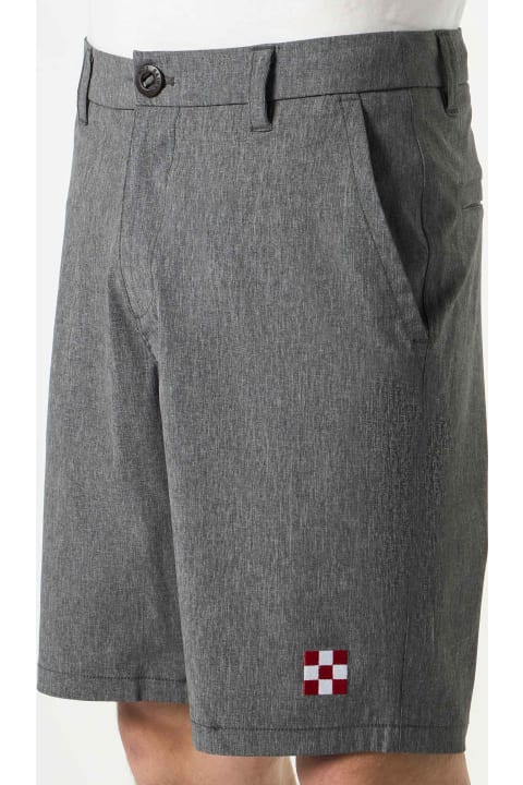 Homeware MC2 Saint Barth Man Black Ripstop Fabric Bermuda
