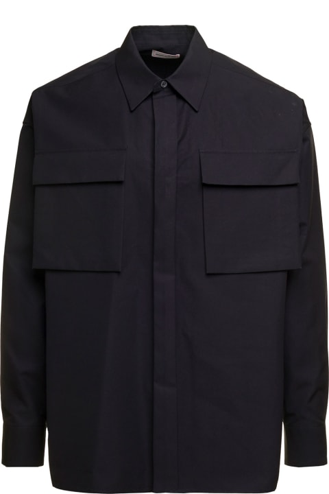 Alexander McQueen Shirts for Men Alexander McQueen Oversized Shirt With Patch Pockets With Flaps