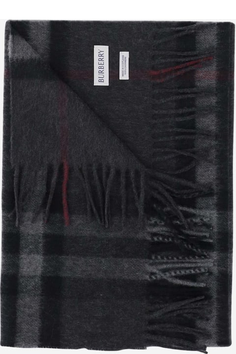 Burberry for Men Burberry Cashmere Scarf With Check Pattern