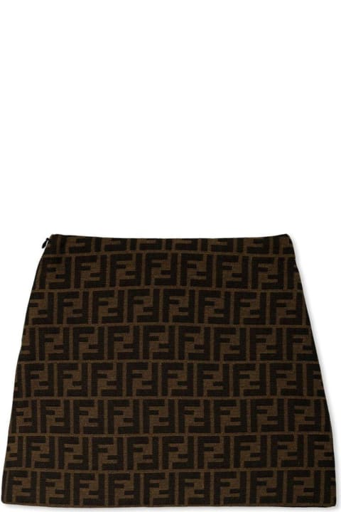 Fendi Bottoms for Girls Fendi Fendi Roma Embroidered Skirt