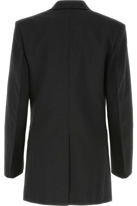 Loewe Coats & Jackets for Women Loewe Charcoal Wool Blend Blazer