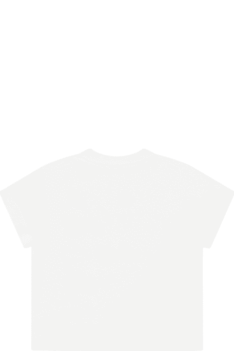Moschino for Kids Moschino White T-shirt For Babies With Teddy Bear And Duck