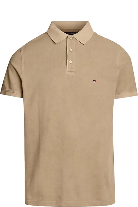 Tommy Hilfiger Topwear for Men Tommy Hilfiger Beige Regular Fit Polo Shirt