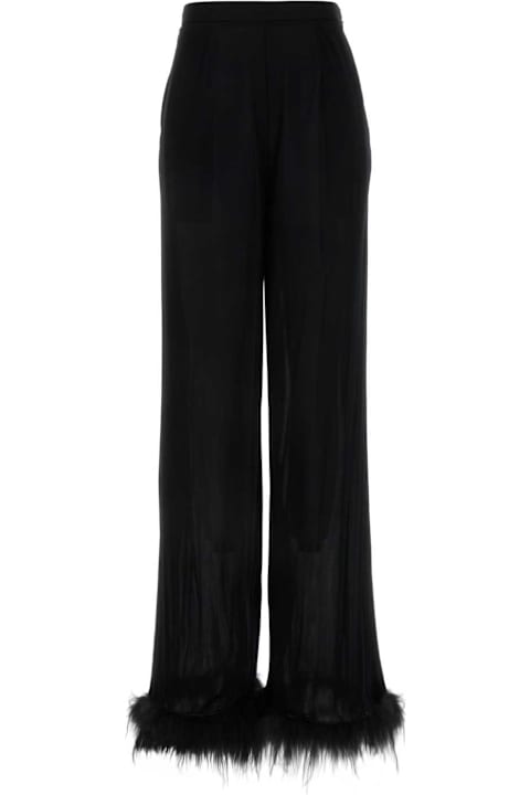 Prada Pants & Shorts for Women Prada Black Satin Wide-leg Pant