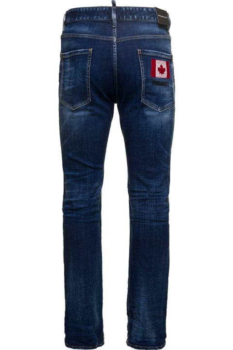 Dsquared2 Jeans for Men Dsquared2 Straight Jeans With Logo Patch And Faded Effect