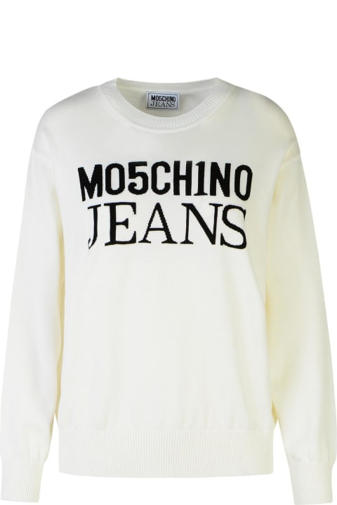M05CH1N0 Jeans Fleeces & Tracksuits for Women M05CH1N0 Jeans White Cotton Sweater