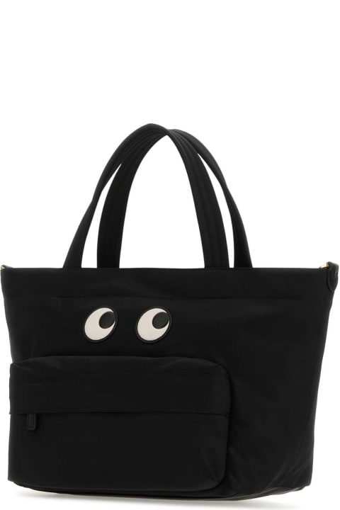 Fashion for Women Anya Hindmarch Black Nylon Mini Eyes Handbag