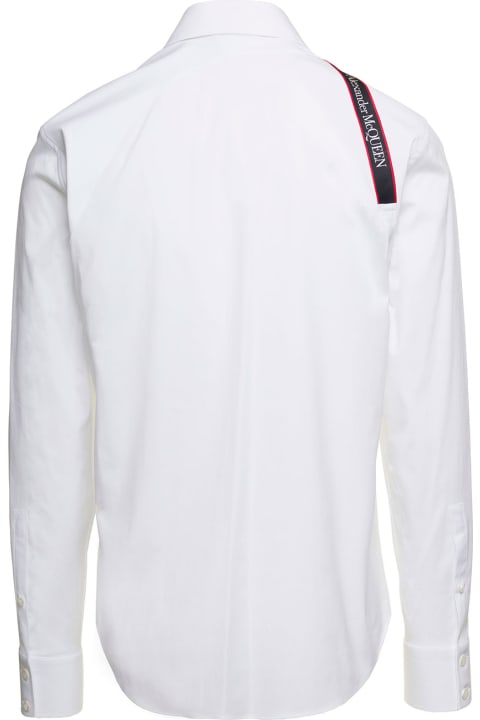 Alexander McQueen Shirts for Men Alexander McQueen White Shirt With Harness Detail In Stretch Cotton Man