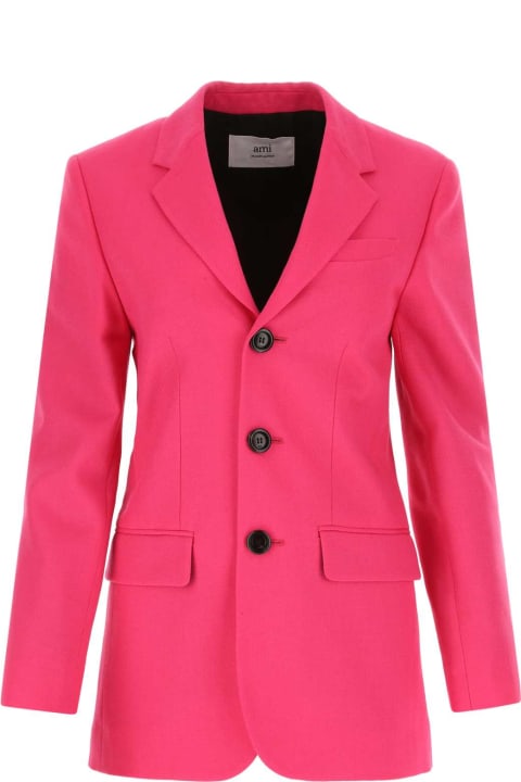Ami Alexandre Mattiussi Coats & Jackets for Women Ami Alexandre Mattiussi Fuchsia Wool Blazer