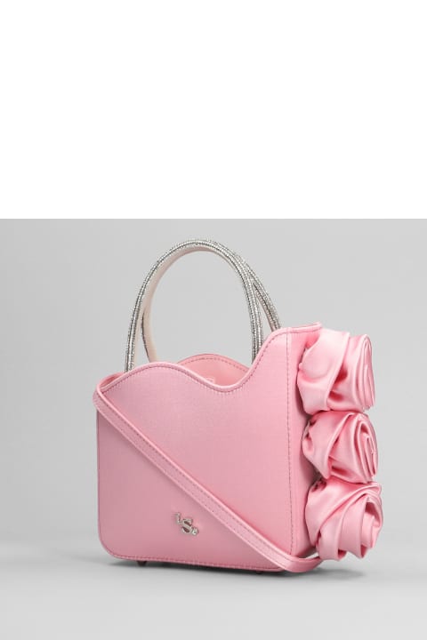 Le Silla Totes for Women Le Silla Rose Shoulder Bag In Rose-pink Satin