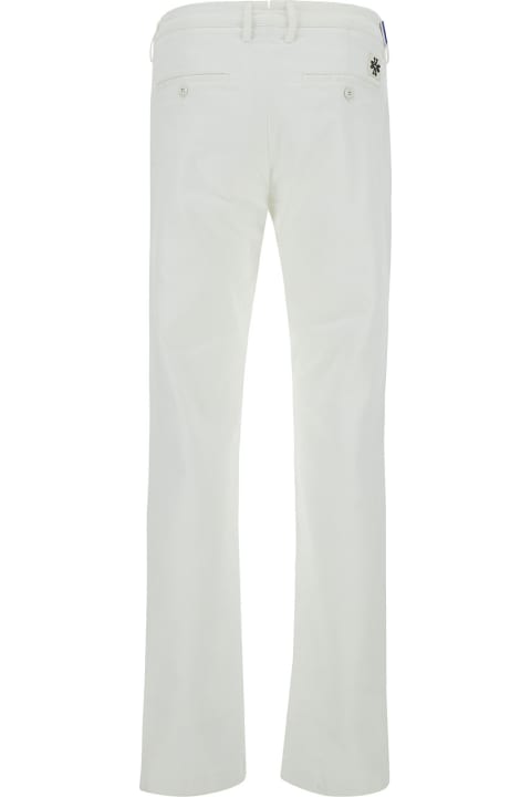 أدوات منزلية Jacob Cohen 'bobby' Slim White Pants With Logo Patch In Cotton Man