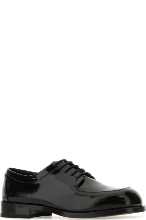 Ferragamo Shoes for Men Ferragamo Black Leather Dinamic Lace-up Shoes