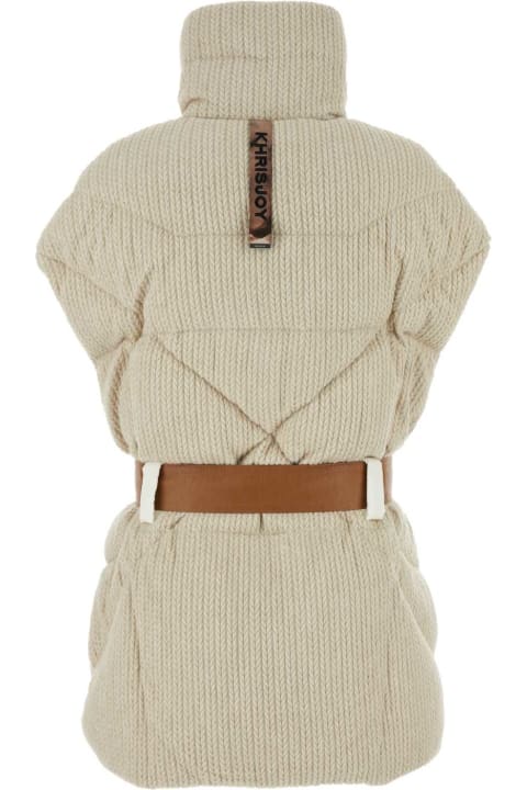 Khrisjoy Coats & Jackets for Women Khrisjoy Sand Knit Sleeveless New Iconic Down Jacket