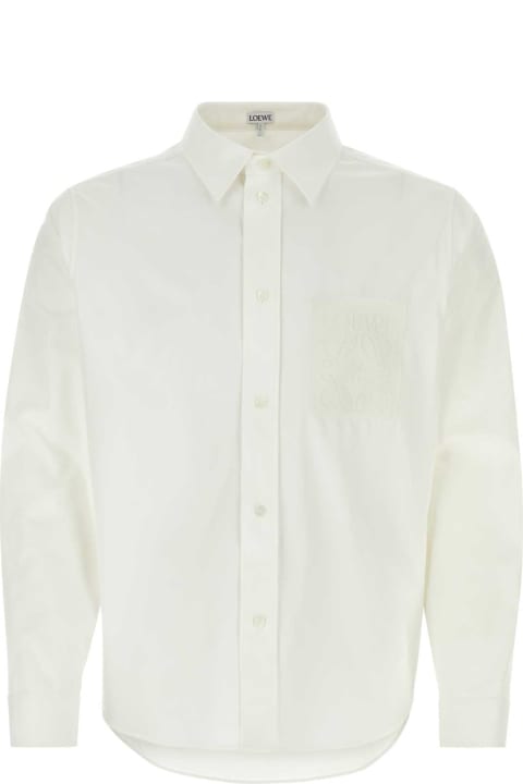 Clothing Sale for Men Loewe White Cotton Shirt