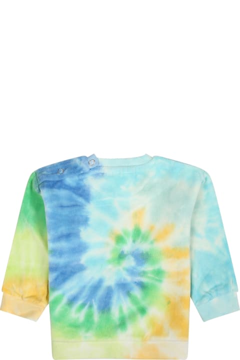 Molo Sweaters & Sweatshirts for Baby Girls Molo Light Blue Sweatshirt For Babykids With Smiley