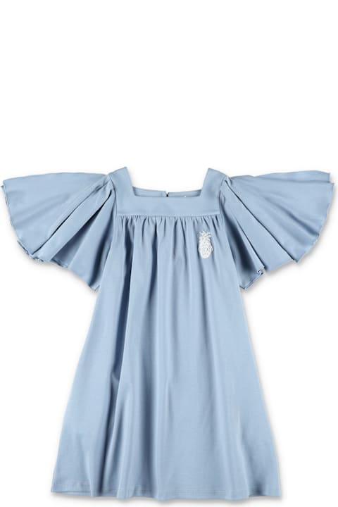 Homeware Chloé Chloé Cotton Jersey Dress With Ruffle Sleeves For Girls