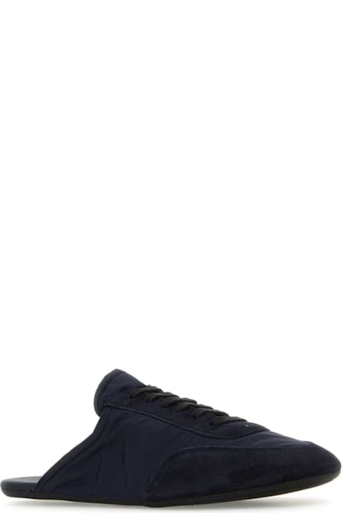 Prada Sneakers for Women Prada Navy Blue Suede And Re-nylon Slippers