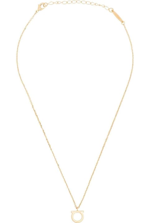 Ferragamo Necklaces for Women Ferragamo Gold-colored Necklace With Gancini Charm In Brass Woman