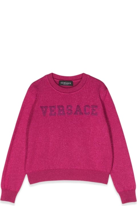 Versace for Kids Versace Crew Neck Pullover With Embroidered Logo
