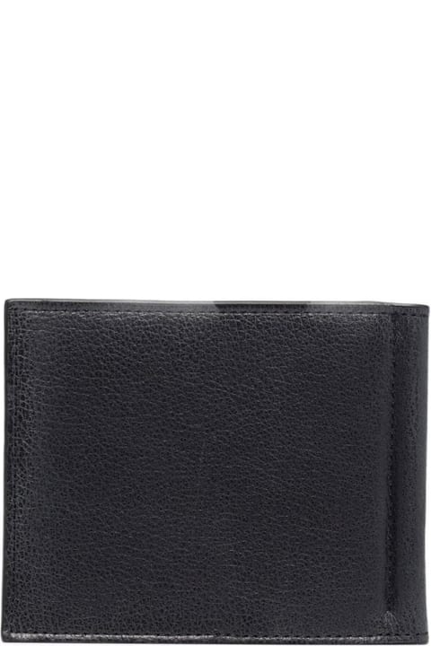 Orciani Wallets for Women Orciani Black Calf Leather Wallet