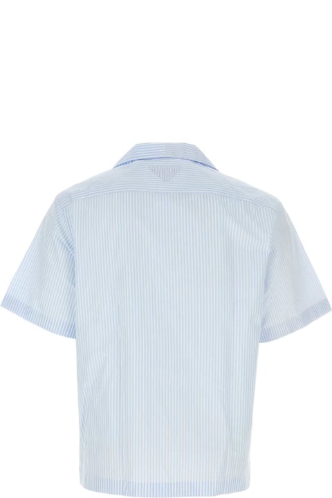 Summer Casual Shirts for Men Prada Printed Poplin Shirt