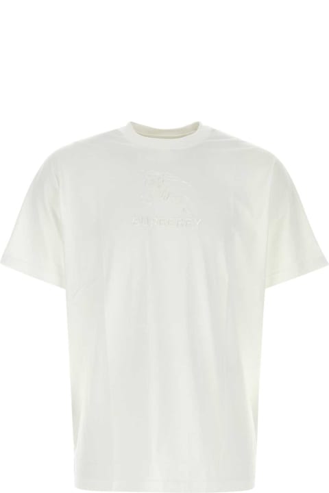 Sale for Men Burberry White Cotton T-shirt