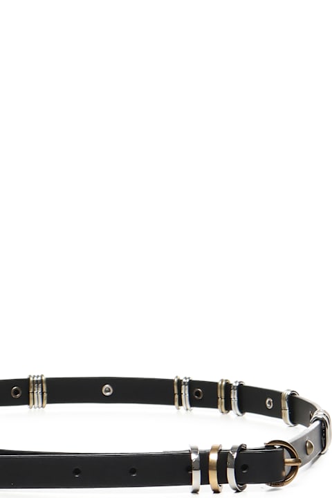 Pinko لـ Women Pinko Thin Leather Belt