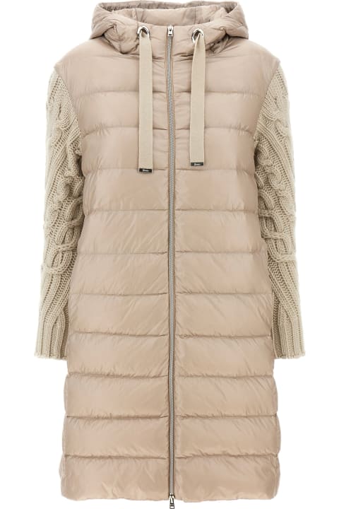 Coats & Jackets for Women Herno Knitted Sleeve Down Jacket