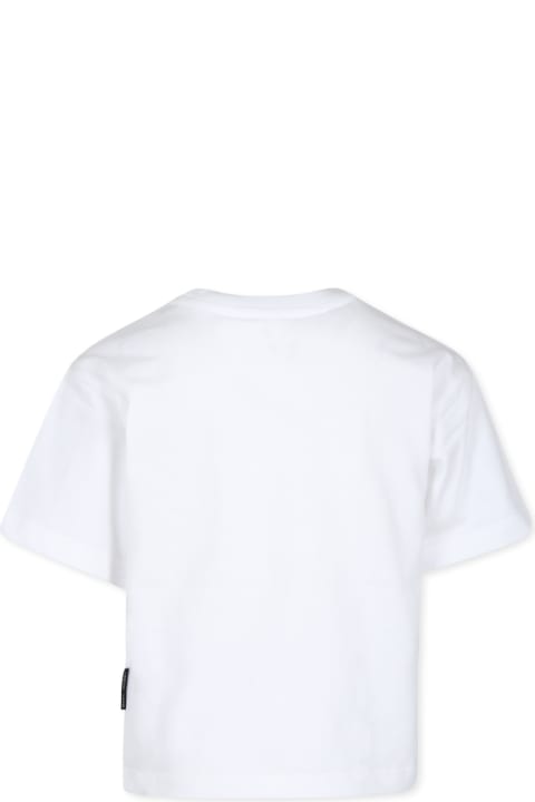 Little Marc Jacobs T-Shirts & Polo Shirts for Boys Little Marc Jacobs White T-shirt For Boy With Belt Bag Print