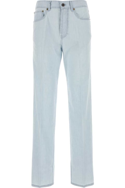 Miu Miu for Women Miu Miu Pastel Light Blue Chambray Pant