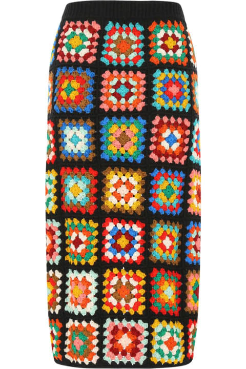 Skirts for Women Alanui Multicolor Crochet Skirt