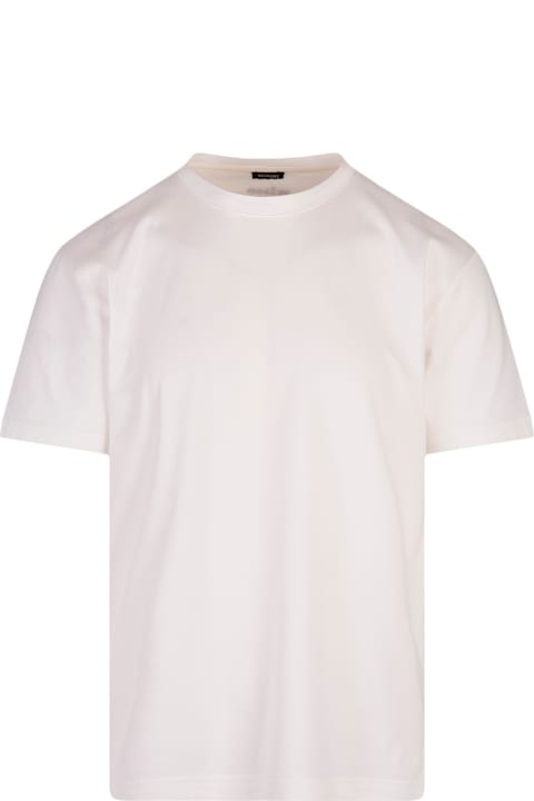 Kiton Topwear for Men Kiton White Classic T-shirt With Back Logo