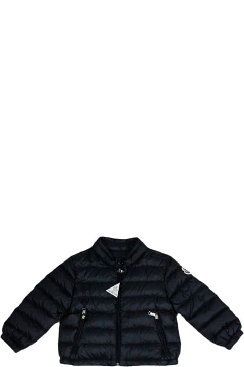 Topwear for Baby Boys Moncler Acorus 100 Gram Down Jacket With Zip Closure And Elasticated Cuffs And Bottom