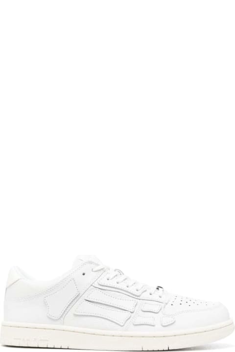 Shoes Sale for Men AMIRI 'skel Top Low' White Sneakers With Skeleton Patch In Leather Man