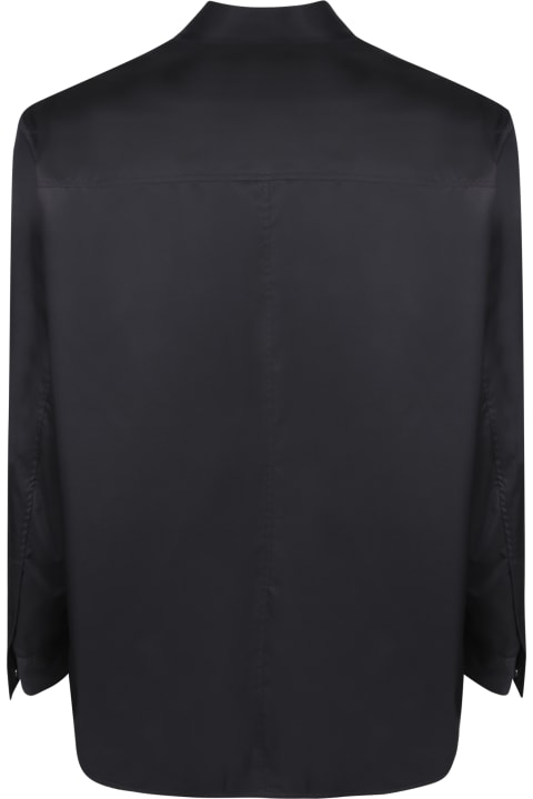 Homeware Dolce & Gabbana Shirt In Semi-gloss Fabric And Logo Plate