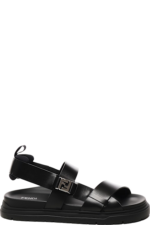 Fashion for Men Fendi Ff Leather Sandals