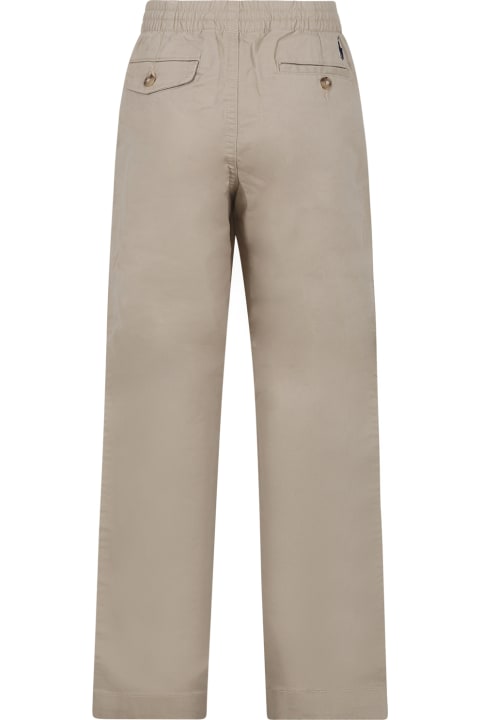 Ralph Lauren for Kids Ralph Lauren Beige Trouser For Boy With Pony Logo